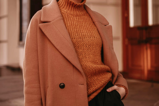rust colored wool coat