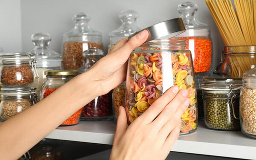 dried foods in sealed containers