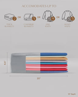 Double Extra Large Organic Cotton Storage Bag in Gray