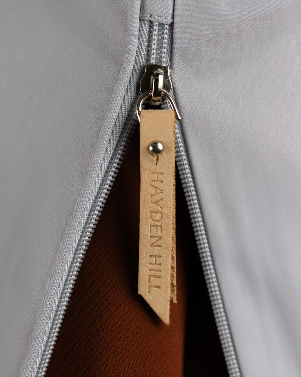 Long Organic Cotton Hanging Bag in Gray