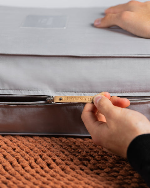 Extra Large Organic Cotton Storage Bag in Gray