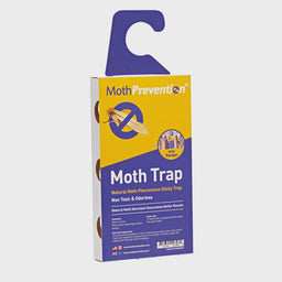 Video of Clothes Moth Traps by Moth Prevention that can be placed on a hanger in closets