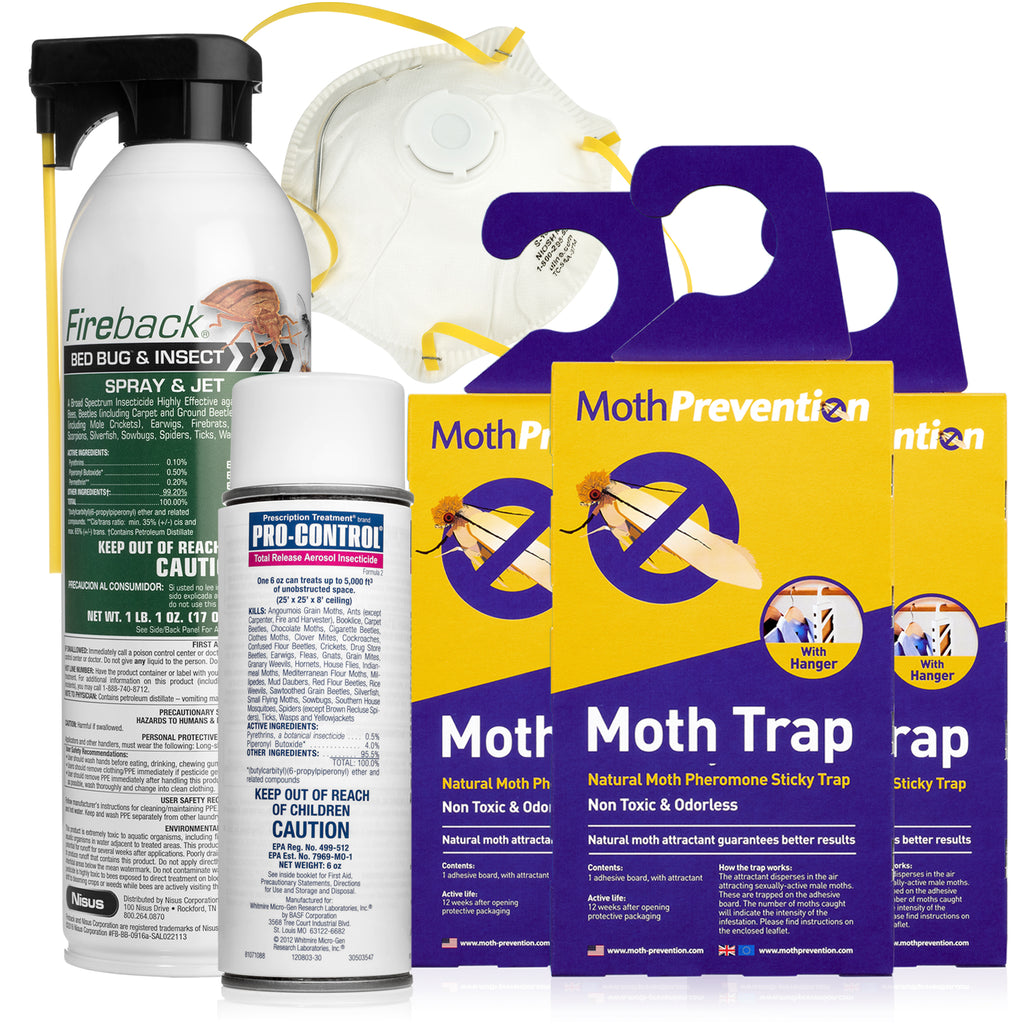 CLOTHES MOTH KILLER KIT | 6 Months Protection for Closet Clothing |  Professional Grade